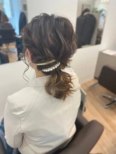 ヘアアレンジ×ローポニーヘアアレンジ×なみまき