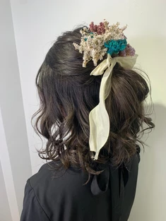 ヘアアレンジ_ハーフアップ