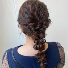 【ヘアアレンジ】編みおろし×結婚式ヘアセット