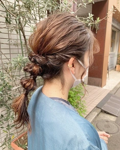 玉ねぎ×くるりんぱの大人ヘアアレンジ