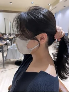 韓国ヘア似合わせレイヤーカット前髪顔周りカット
