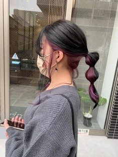 インナーカラーと簡単アレンジ