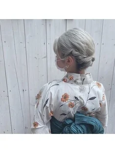 浴衣ボブヘアアレンジ