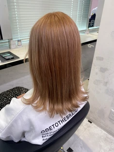 外ハネ　milk brown 2ブリーチ