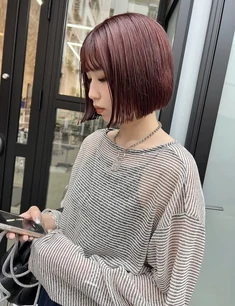 野々山 愛里沙　mini bob × Bordeaux