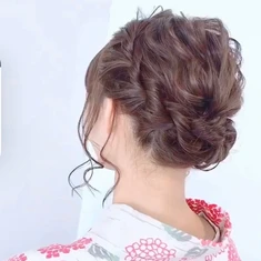 ヘアアレンジ　着付け 振袖スタイル！