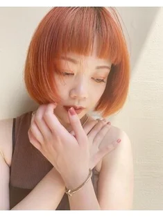 【CHESTER】ボブショート オレンジカラー ボブヘア