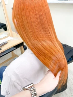 高発色オレンジヘアー