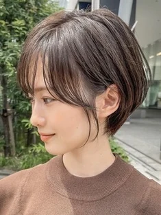 梅田ショート 20代30代40代ヘアスタイル 丸み 大人美人ショート