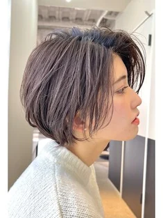 丸みショート  10代20代30代ヘアスタイル  ハンサムショート