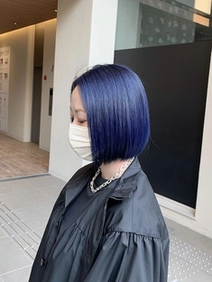 navy blue × bob