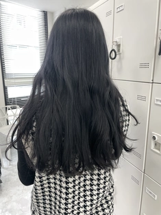 上野 萌　韓国黒髪