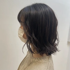 簡単スタイリング×前髪あり黒髪ヘアー