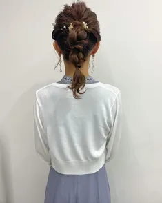 田中 萌子　ミディアムぐらいの長さでもできる ハイポニーヘア