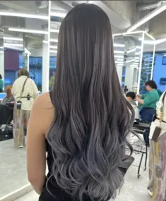 シルバーグラデ　ロングヘアー